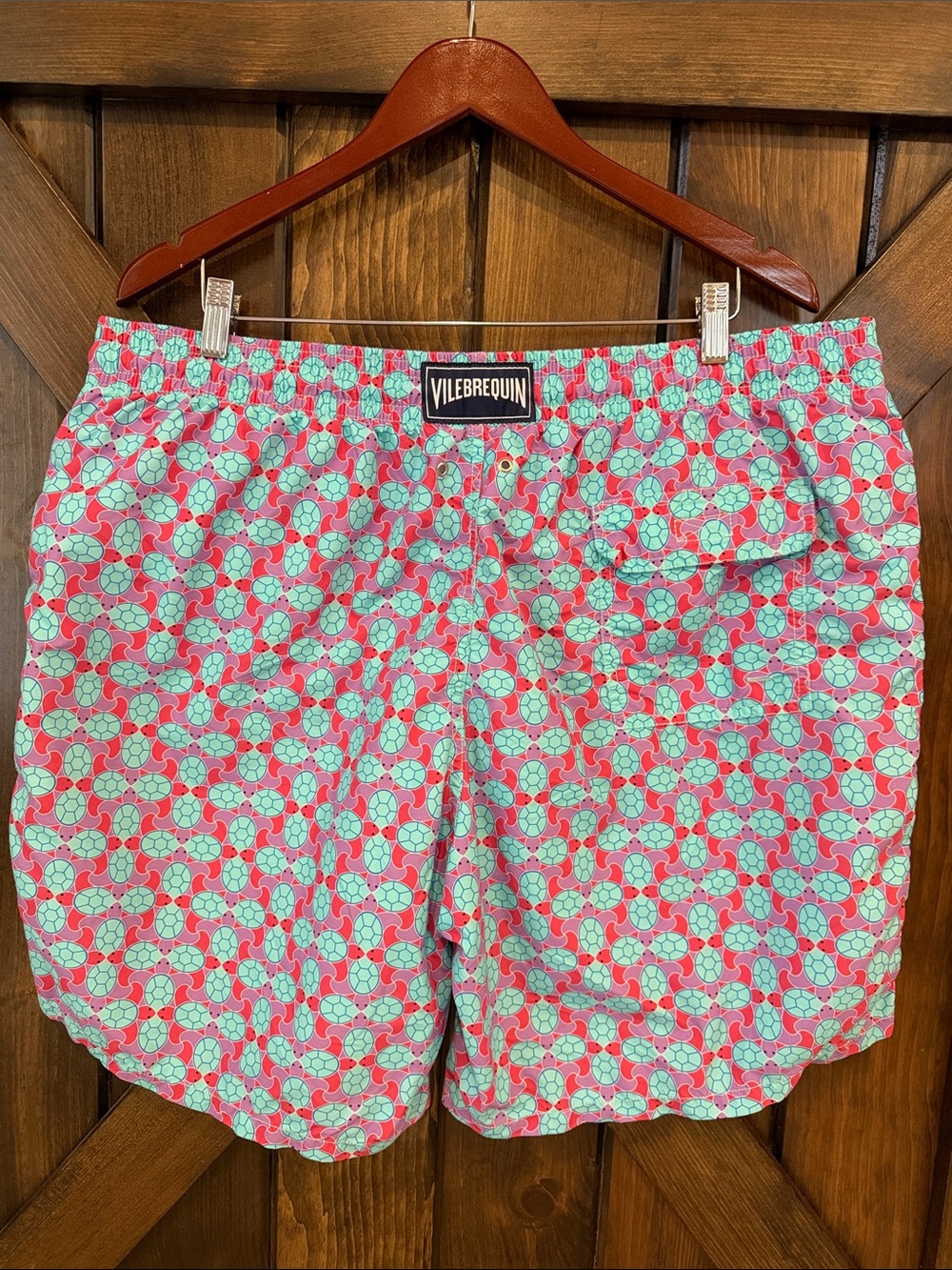 Vilebrequin Men's Cherry Blossom Turtles Moorea Swim Trunks, Size 4XL